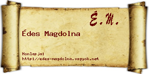 Édes Magdolna névjegykártya