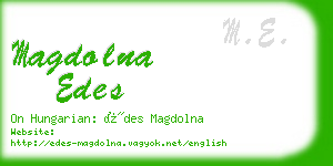 magdolna edes business card